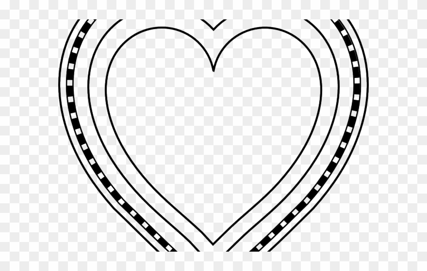 Pizza Clipart Heart Shape - Coloring Pages Hjärta - Png Download