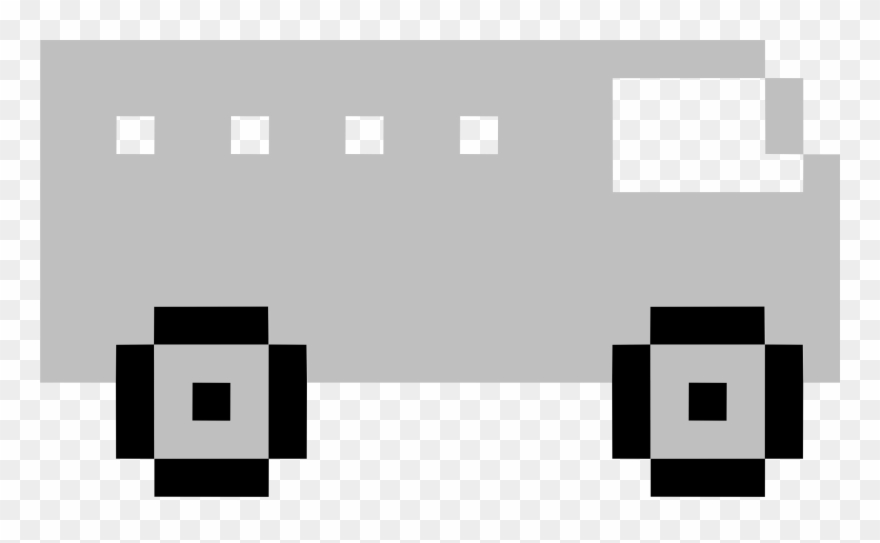 Big Image - Pixel White Van Clipart