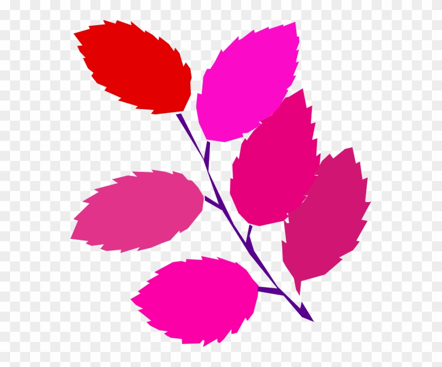 Pink Leaf Clipart - Spring Clip Art - Png Download