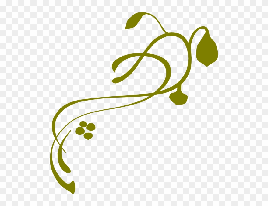 Swirl Olive Clip Art At Clker - Vines Clip Art - Png Download
