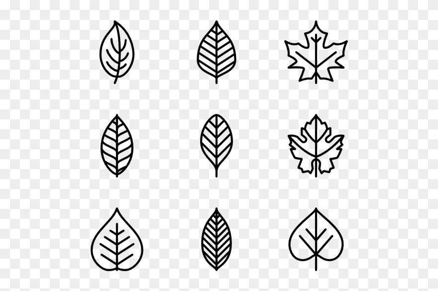 Leaf Icons Free Rounded Clipart Library Download - Leaves Icon - Png Download