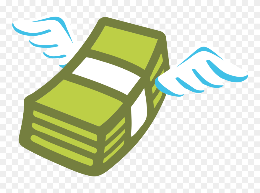 $284,900,000,000 In Personal Income Lost By American - Money With Wings Png Clipart