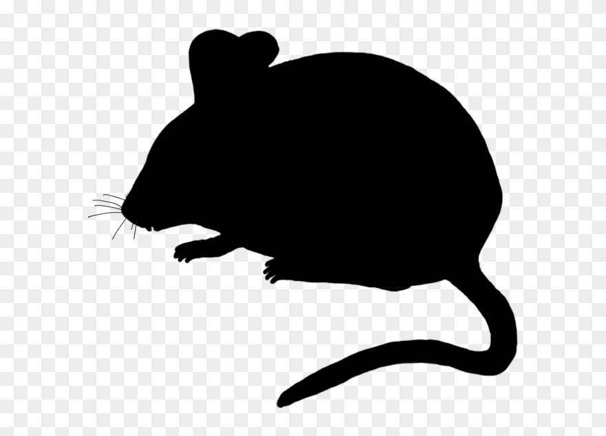 Cute Mouse Silhouette - Mouse Silhouette Transparent Background Clipart