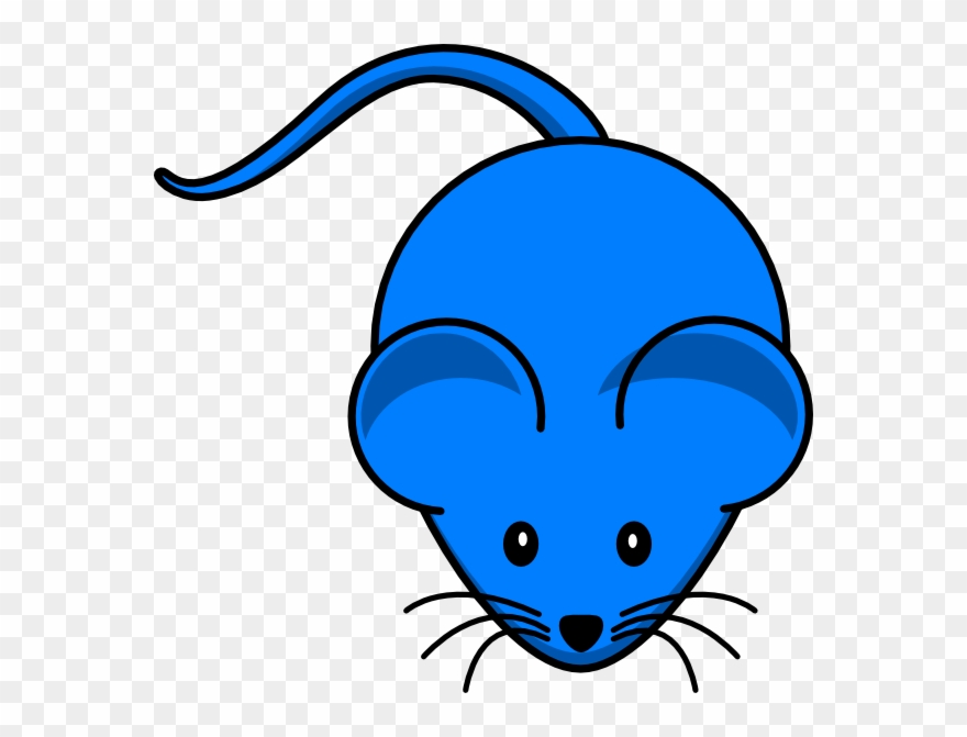 Tail Clipart Mouse Tail - Blue Mouse Clipart - Png Download
