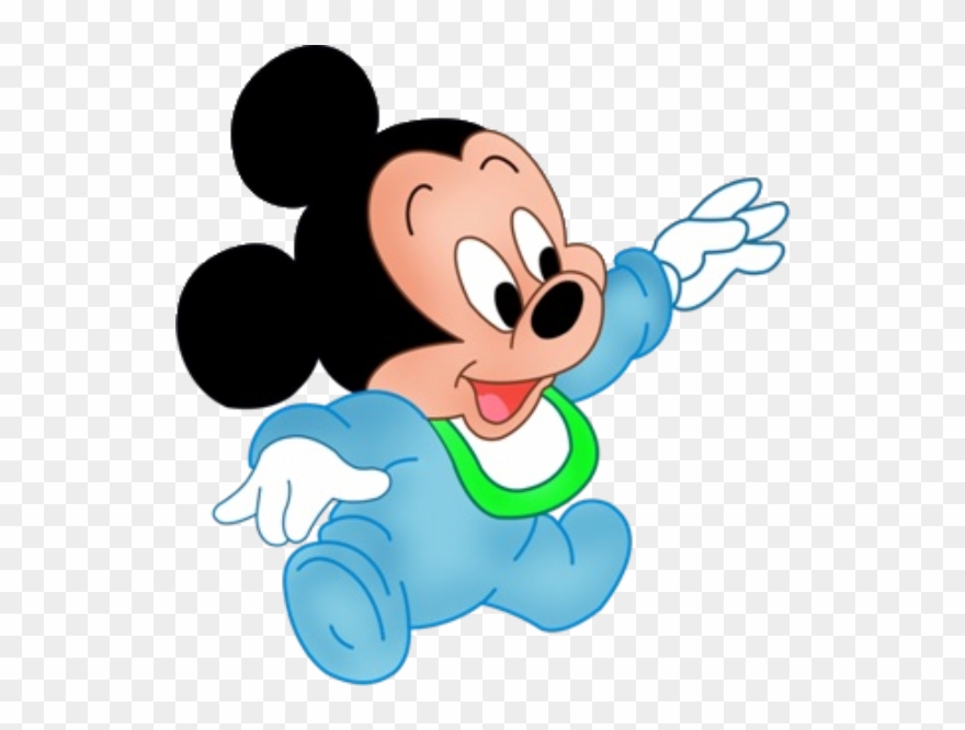 Baby Mickey Mouse Disney Cartoon Clip Art Images On - Blue Baby Mickey Mouse - Png Download