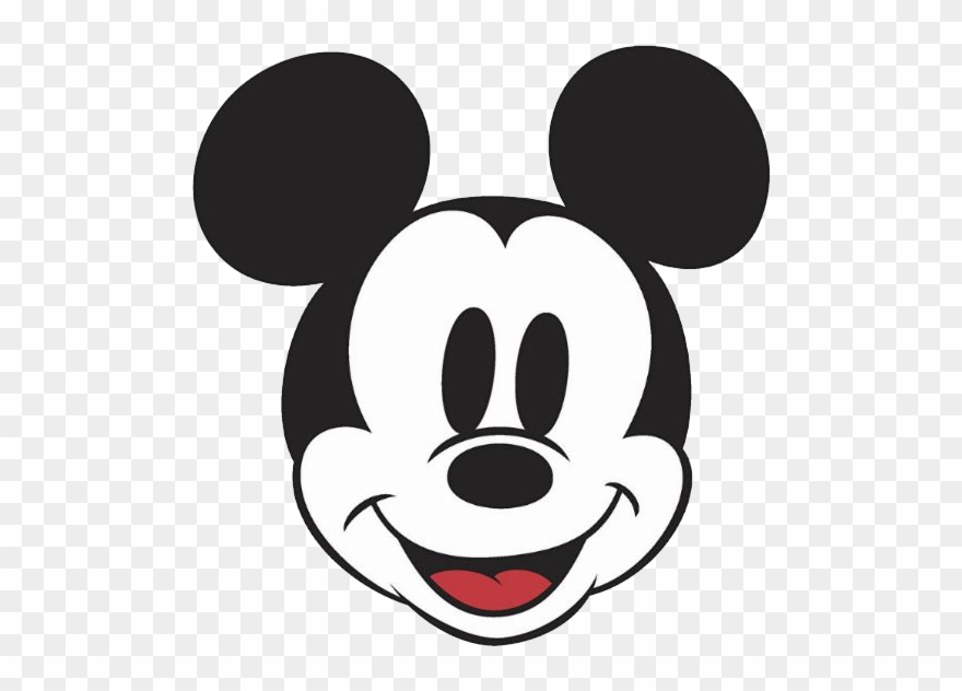 Mouse Faces Clipart Classic - Coloring Mickey Mouse Face - Png Download