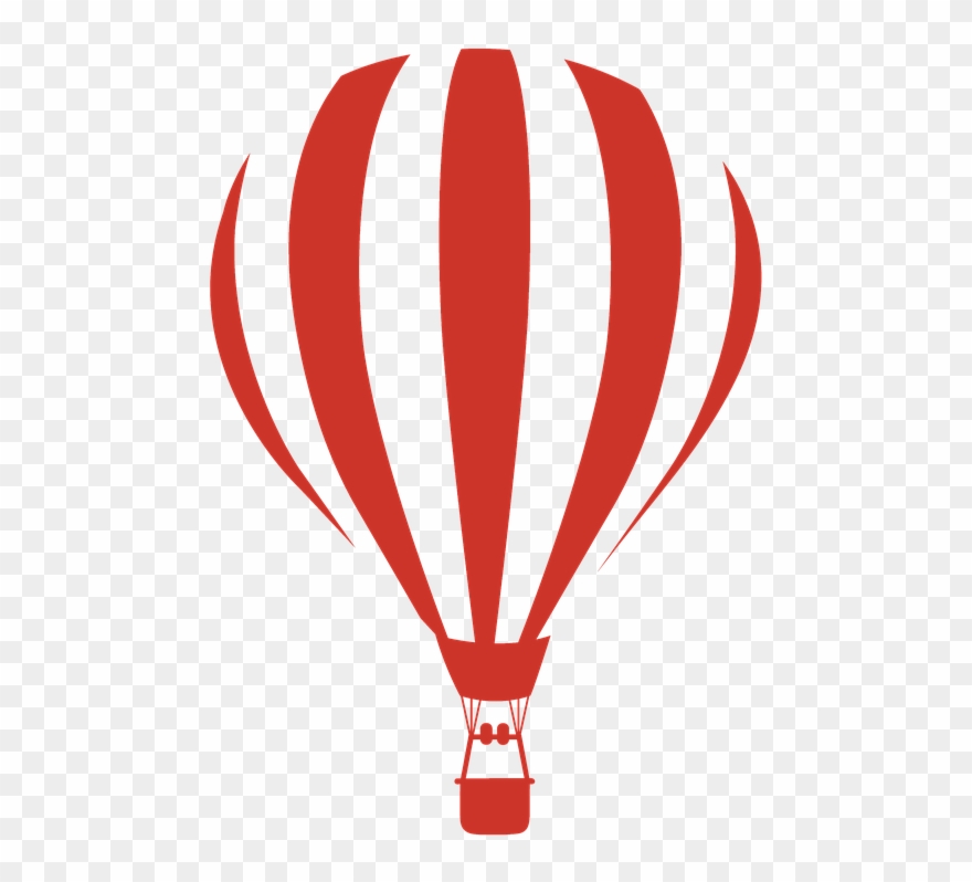Hot Air Balloon Clipart Red - Black And White Air Balloons Clipart - Png Download