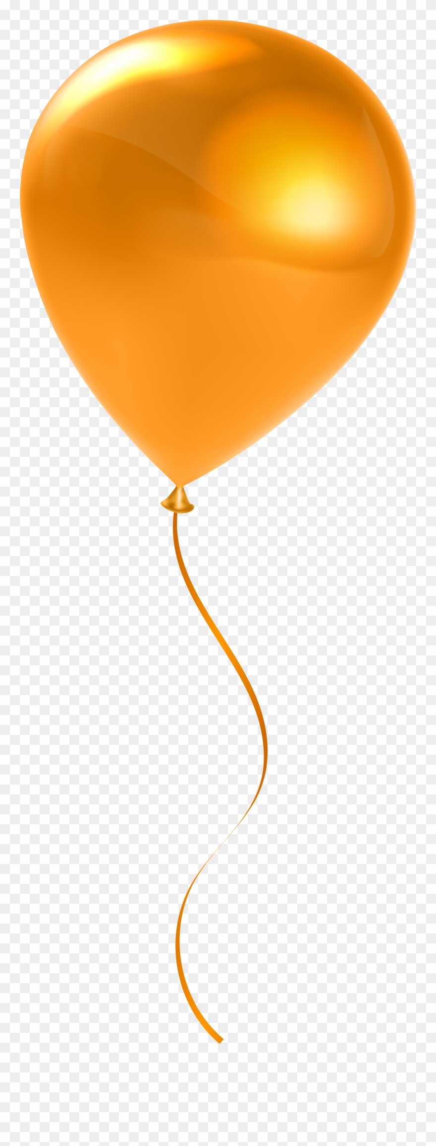 Single Orange Balloon Transparent Clip Artu200b Gallery - Orange Balloon Clipart With Transparent - Png Download