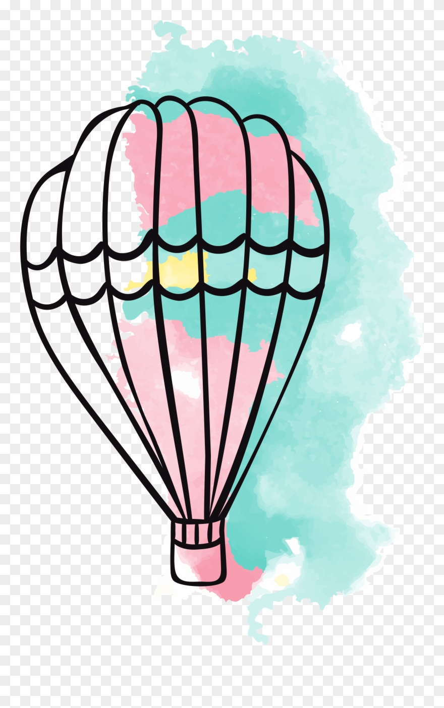 Clipart Airplane Balloon - Paris Clipart Pink Png Transparent Png