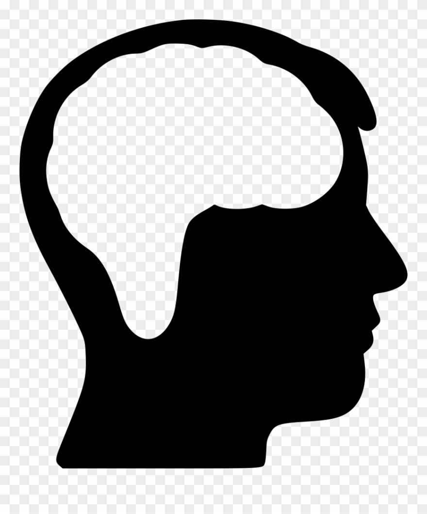 Png File Svg - Silueta Cabeza Cerebro Png Clipart