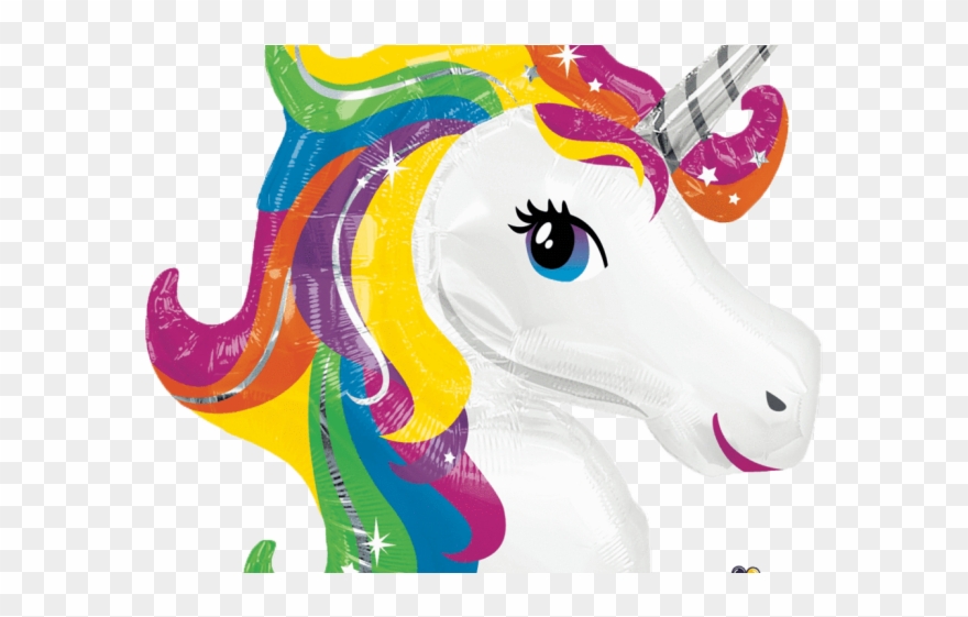 Unicorn Clipart Rainbow Unicorn - Rainbow Unicorn Balloon - Png Download