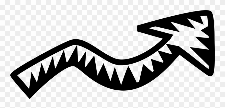 Vector Illustration Of Directional Curved Arrow Clipart