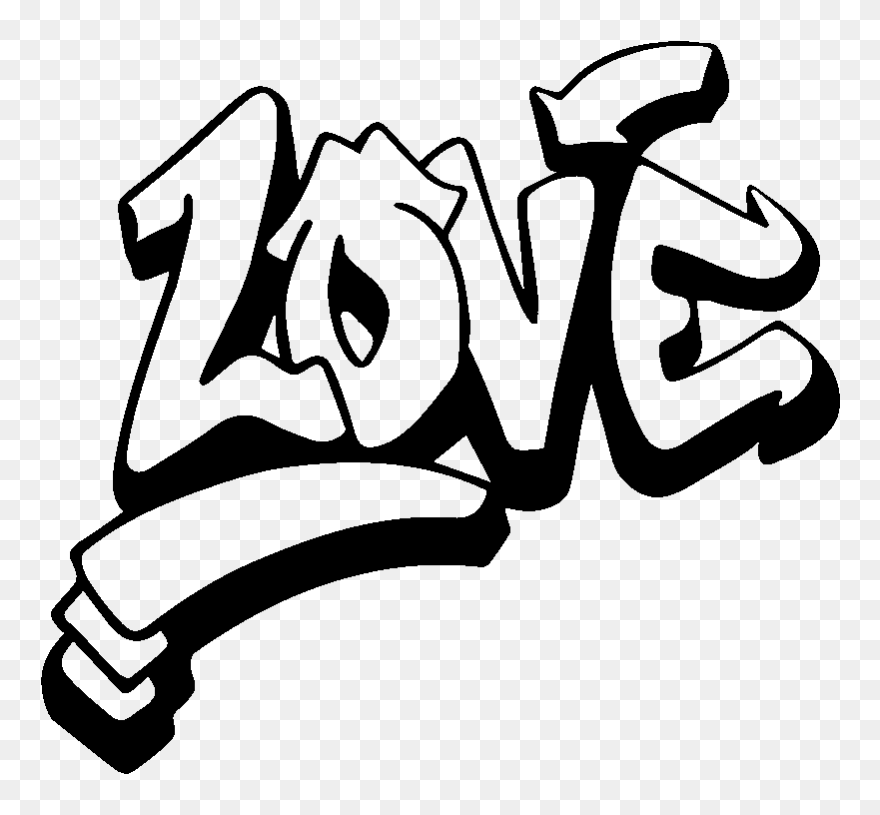 Art Transprent Png - Graffiti Love Clipart