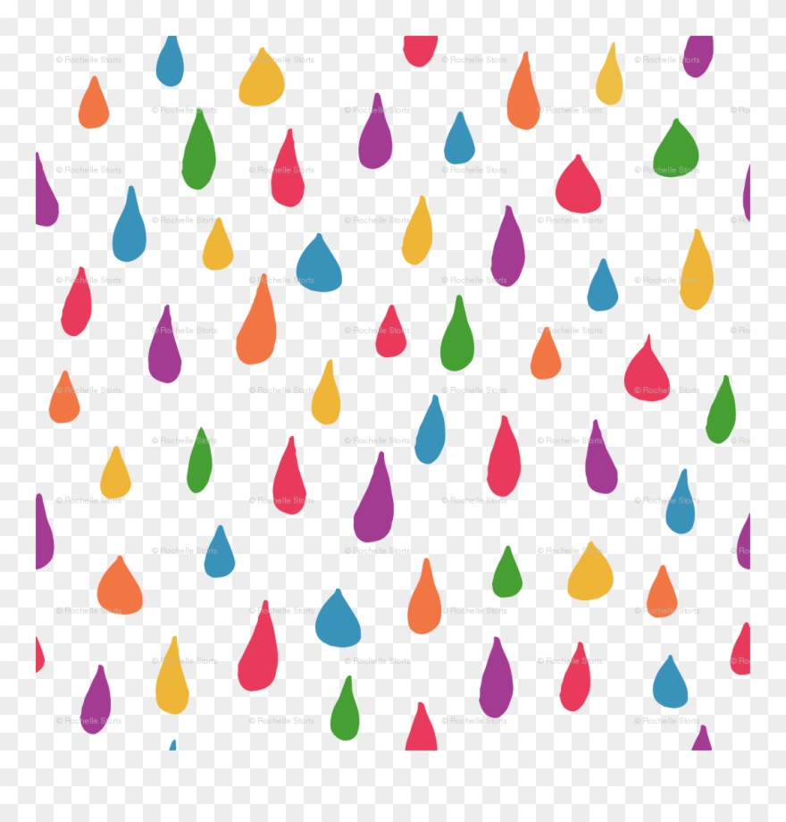 Rainbow Raindrops / Nursery Baby Kids Simple Design Clipart