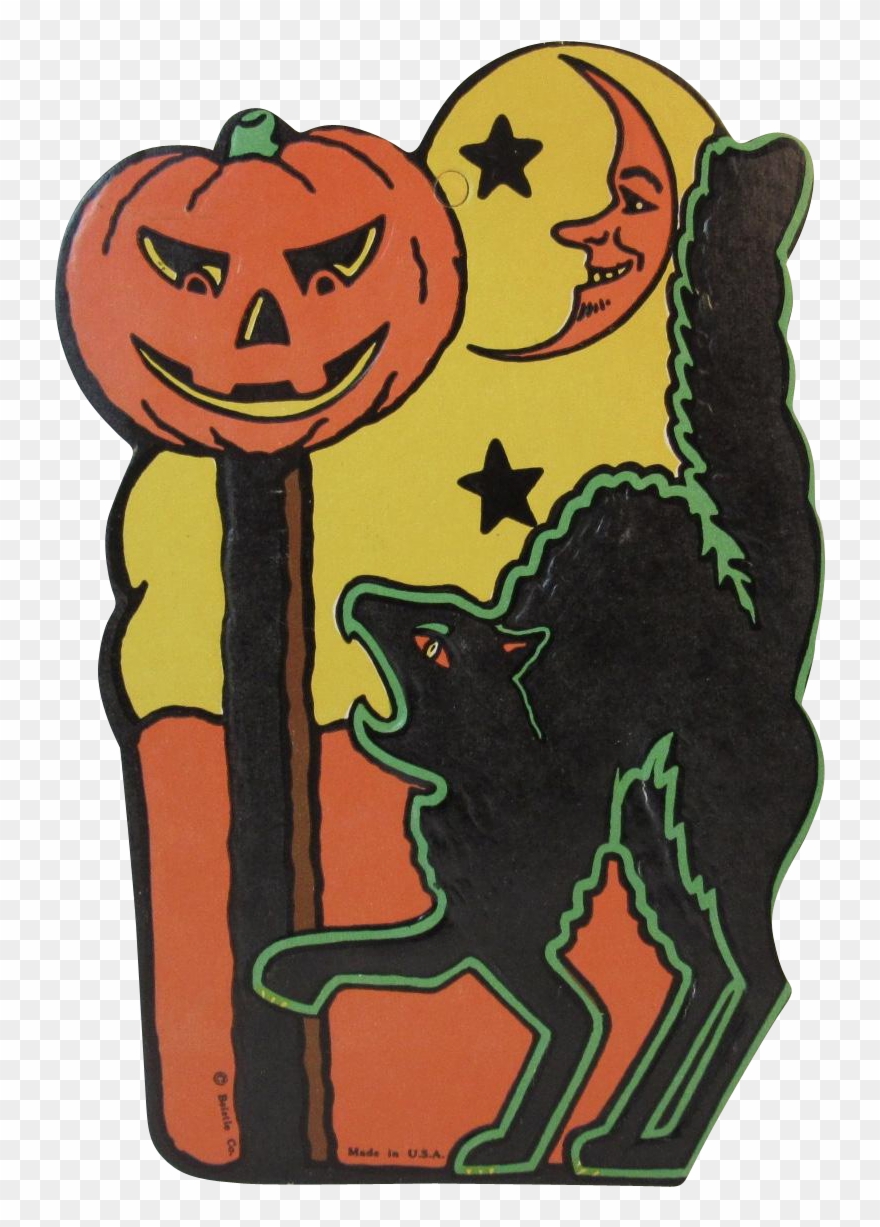 Jackolantern Clipart - 6 - 0 - Halloween Black Cat - Png Download