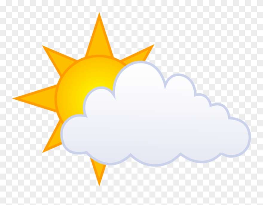 Clipart Of Partly, Cloudy And Comments - Partly Cloudy Clip Art - Png Download