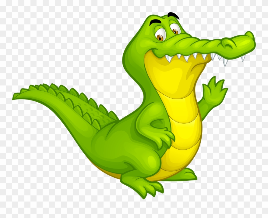 Crocodile Alligator Cartoon Illustration - Cartoon Crocodile Sitting Down Clipart