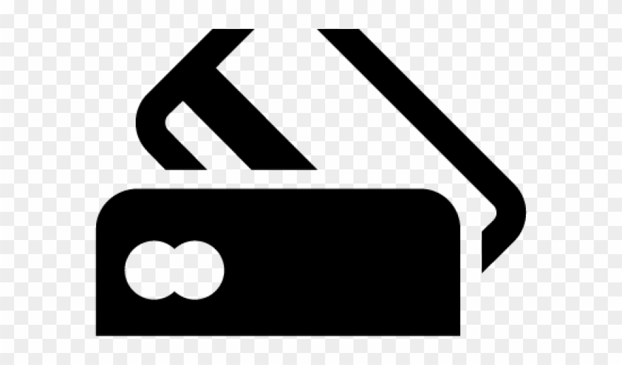 Credit Card Clipart Black And White - Credit Card Vector Bw - Png Download