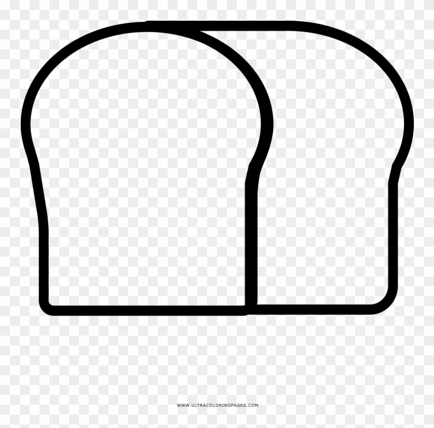 Bread Loaf Coloring Page - Line Art Clipart