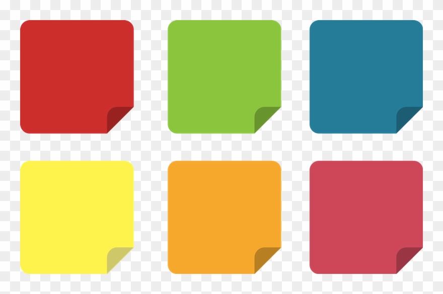 Transparent Post Its - Sticky Notes Icon Clipart