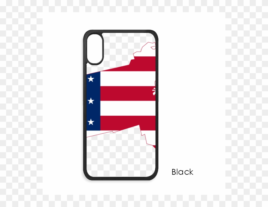 Massachusetts Usa Map Stars Stripes Flag - Mobile Phone Case Clipart