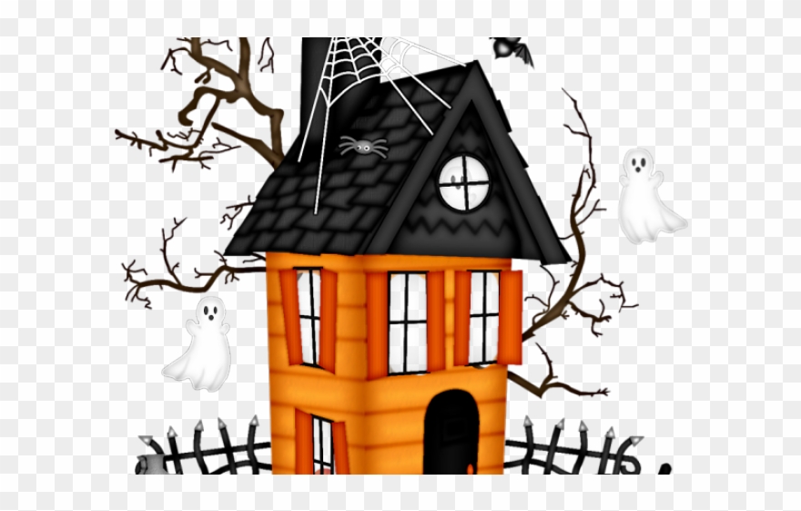 Haunted Clipart Cabin - Clipart House Of Halloween - Png Download