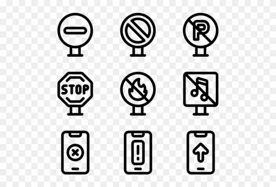 Signals And Prohibitions Clipart