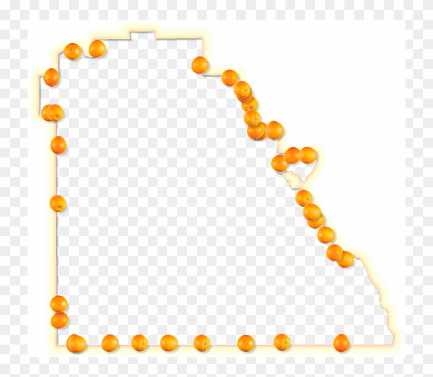 A Map Of Polk With A Yellow-orange Glow Border And - Illustration Clipart