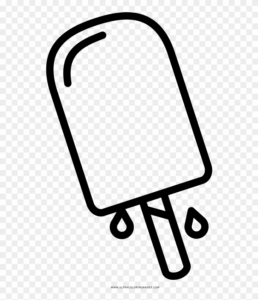 Popsicle Coloring Page Clipart