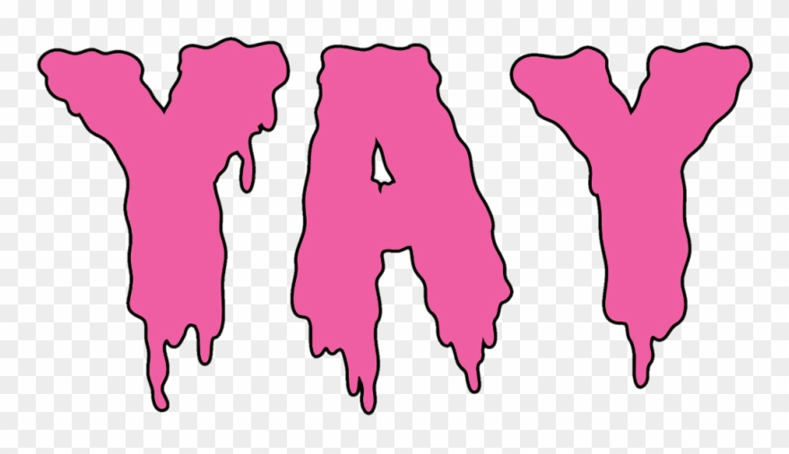 #pink #yay #text #word Clipart