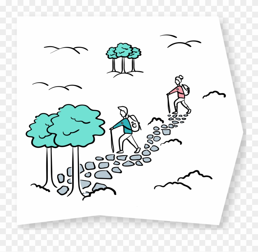 Ticknock Hike Trail In Dublin Mountains - Illustration Clipart