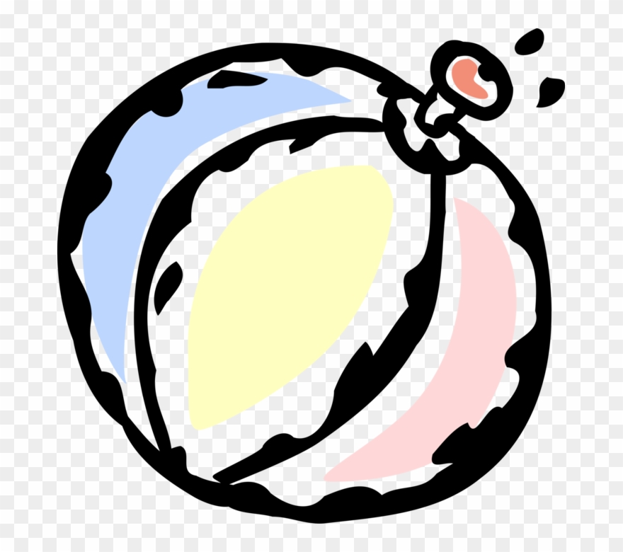 Vector Illustration Of Inflatable Beach Ball Water Clipart