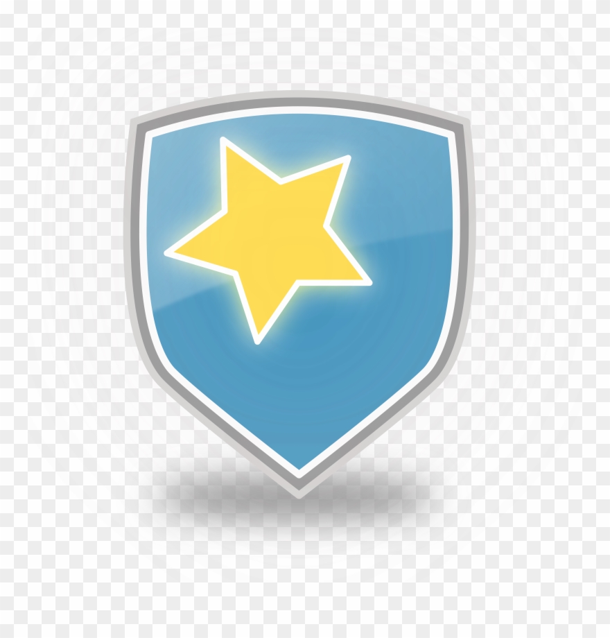 This Free Icons Png Design Of Blue Shield Star Icon - Escudo Azul Y Amarillo Clipart