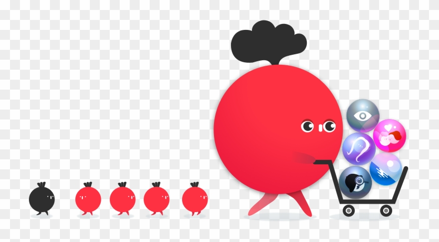 Shopping Radish - Cartoon Clipart