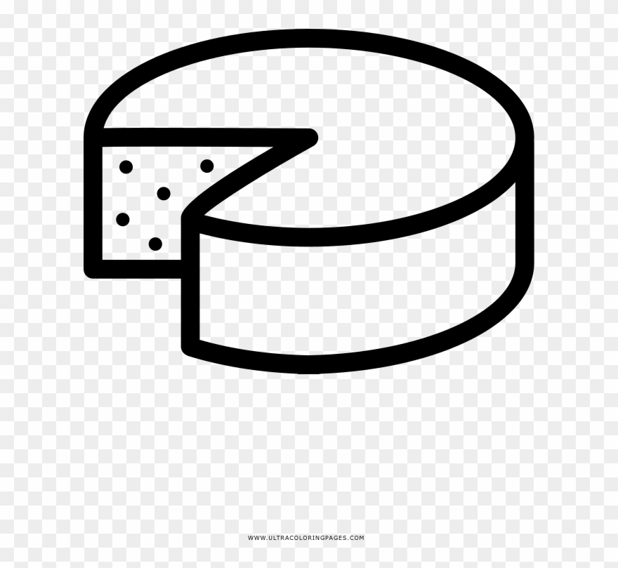 Cheese Coloring Page - Line Art Clipart