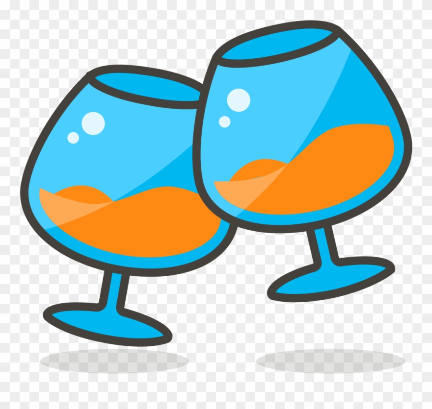 583 Clinking Glasses - Gambar Gelas Juice Vector Clipart