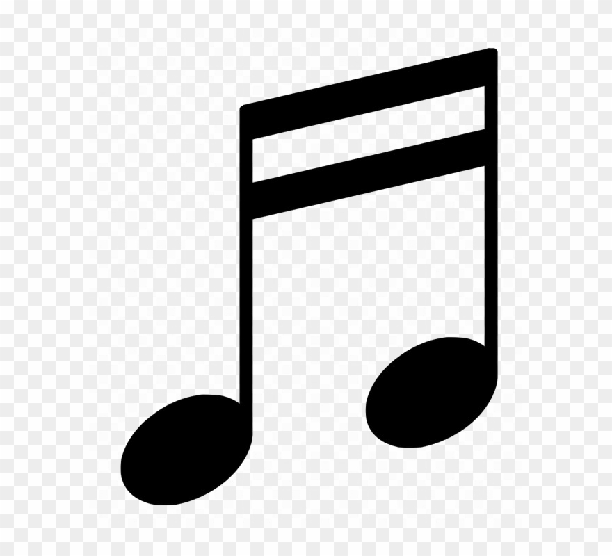 Music Note Free Png Image - Outline Of Music Notes Clipart