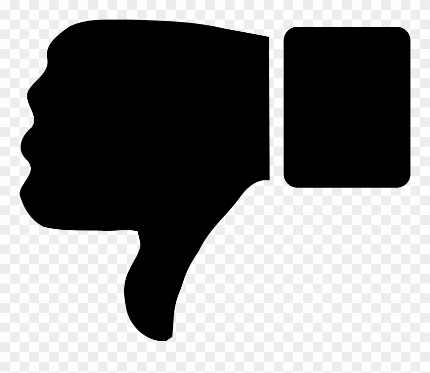 Clipart Of Negative, Reputation And Invalid - Youtube Thumbs Down Png Transparent Png