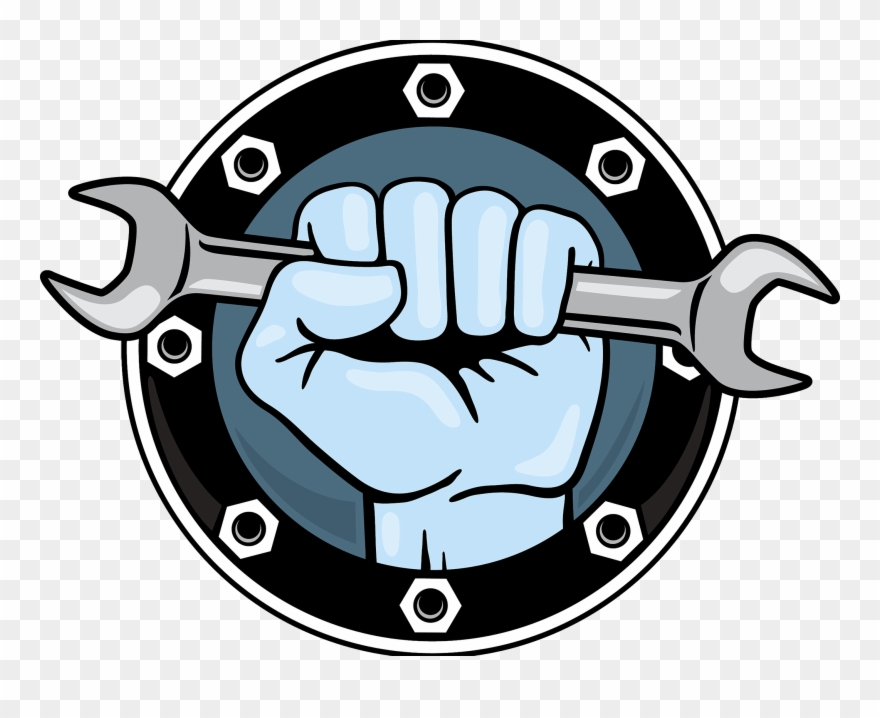 Hand Tool Wrench Fist Icon - Fist With Wrench Logo Clipart