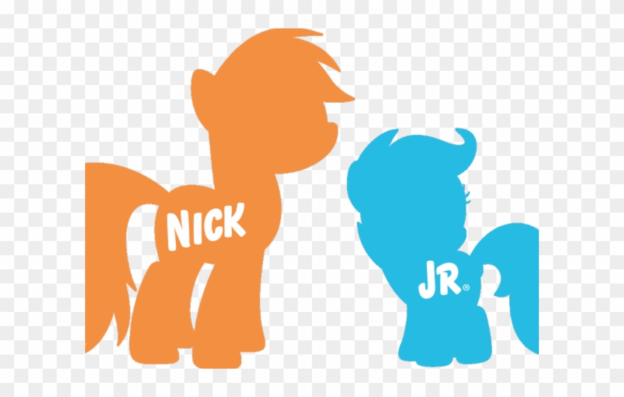 My Little Pony Clipart Silhouette - Nick Jr Uk Logo - Png Download