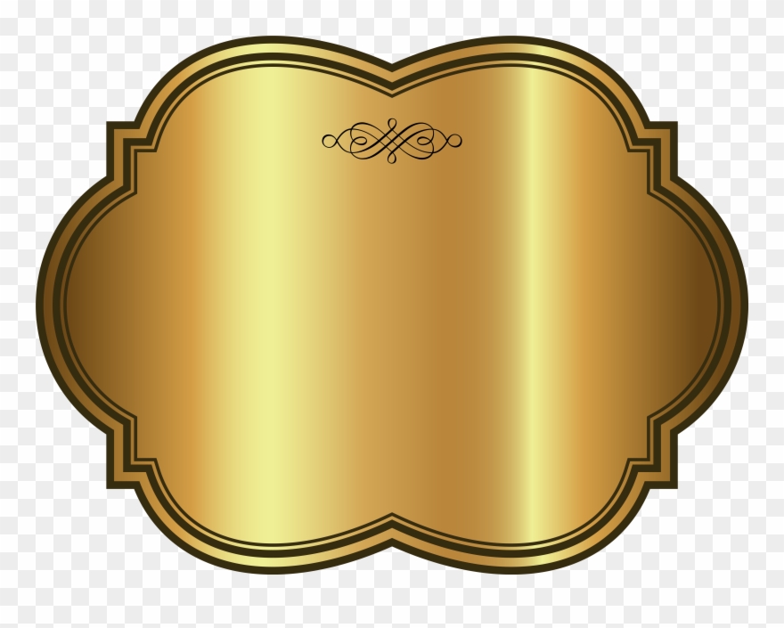 Gold Banner Png Transparent , Png Download - Black And Gold Label Template Clipart