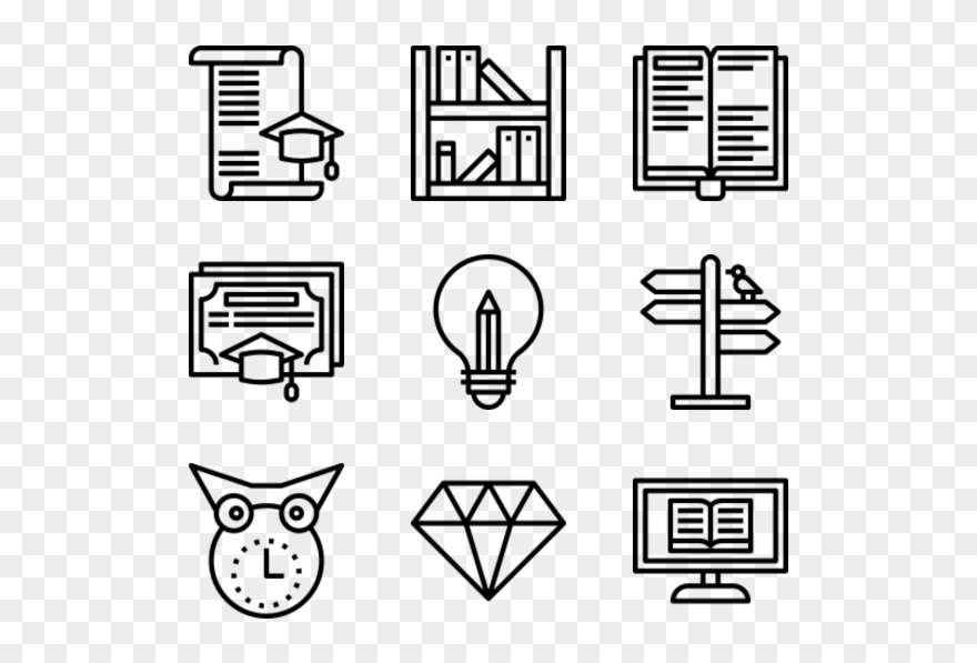 Modern Education - Clock Icon Free Vector Clipart