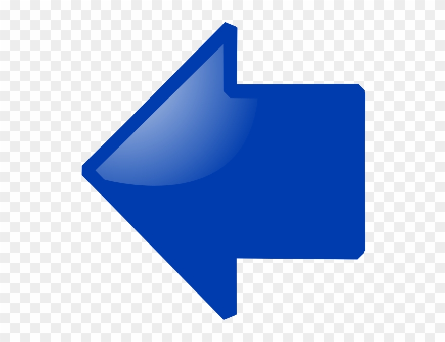 Blue Arrow Left Clip Art At Vector Clip Art - Blue Arrow Left - Png Download