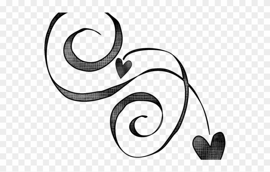 Swirl Clipart Country - Whimsical Heart Clip Art - Png Download