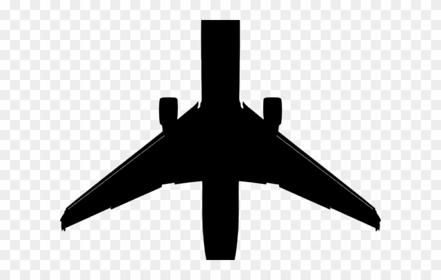 Aircraft Clipart Svg - Plane Silhouette - Png Download