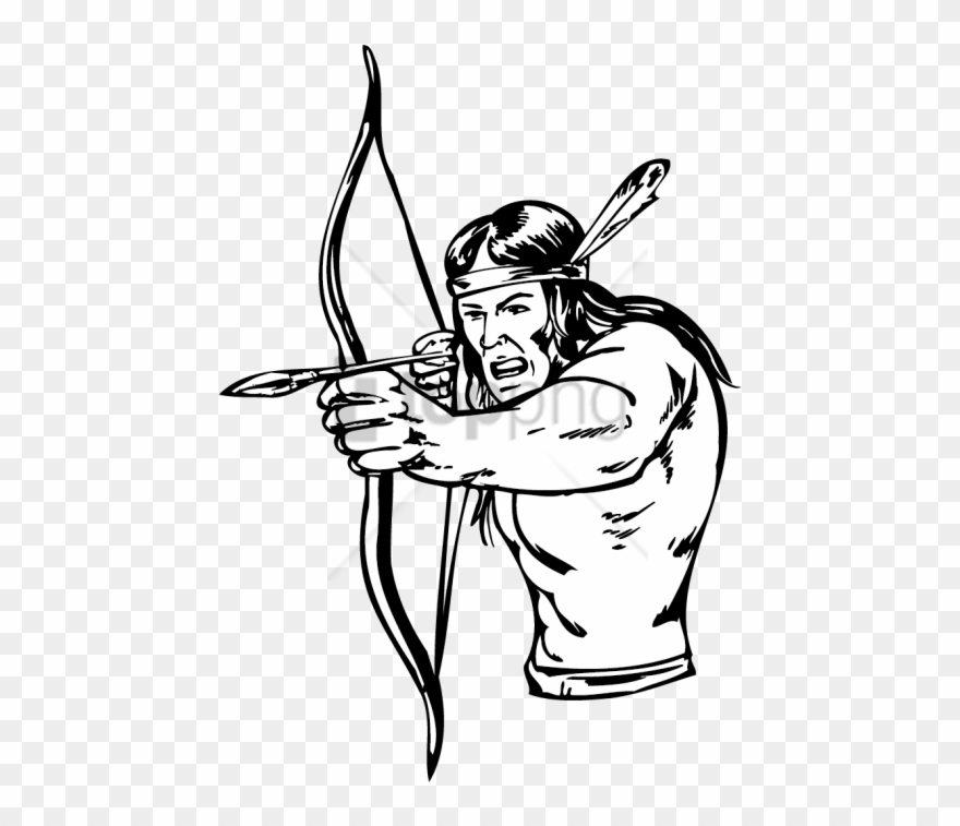 Free Png Native American Bow And Arrow Drawing Png - Native American Bow And Arrow Drawing Clipart
