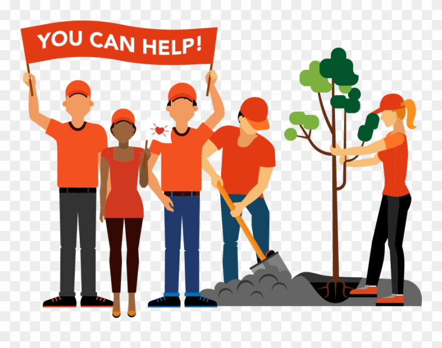 Help Fund A Community Project - Tree Planting Clipart - Png Download