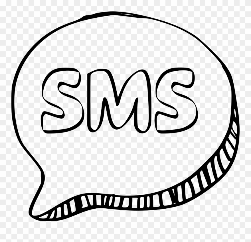 Bubble Chat Comment Message Mobile Sms Speech Talk - Line Art Clipart
