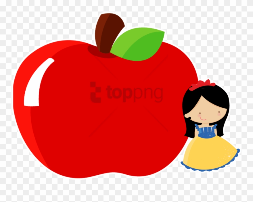 Free Png Convite Pergaminho Branca De Neve Cute Png - Maça Da Branca De Neve Clipart