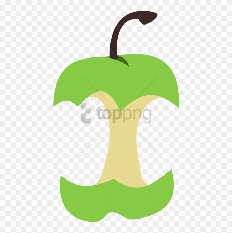 Free Png Apple Core Png Image With Transparent Background - Green Apple Core Clipart